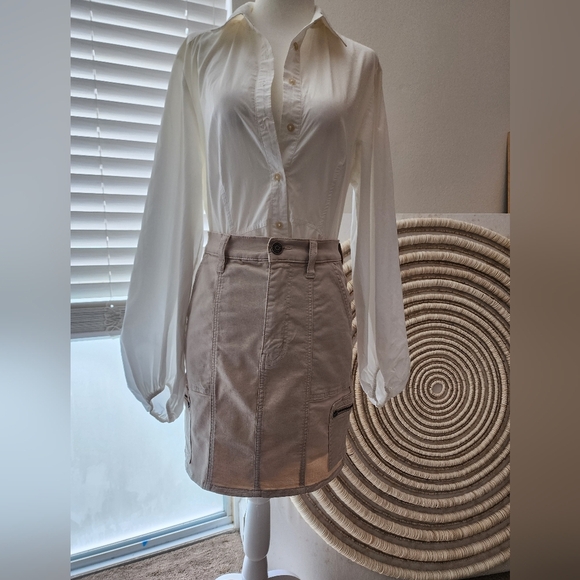 JOIE cotton-twill tan Skirt Size29 - Picture 4 of 9